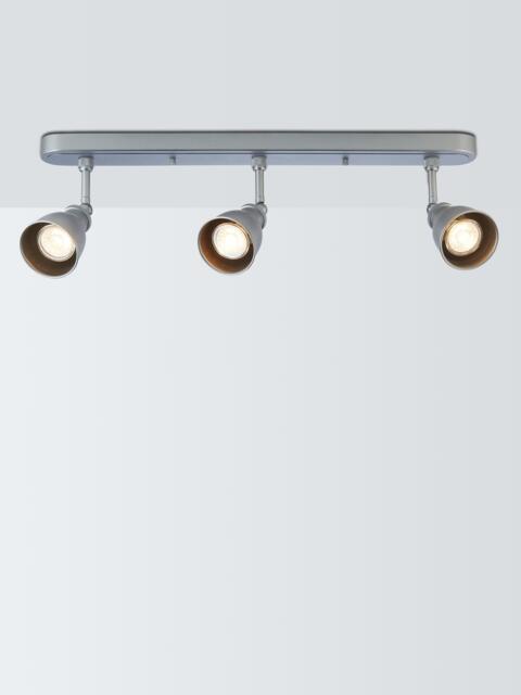 John Lewis Baldwin 3 Spotlight Ceiling Bar, Silver - image 1