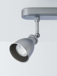 John Lewis Baldwin 3 Spotlight Ceiling Bar, Silver - thumbnail 4
