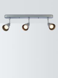 John Lewis Baldwin 3 Spotlight Ceiling Bar, Silver