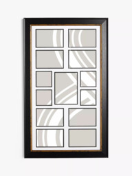 John Lewis Multi-aperture Photo Frame, 13 Photo, Black/Gold - thumbnail 1