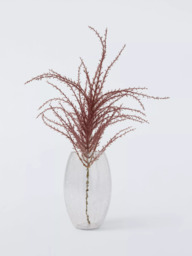 John Lewis Crackle Glass Barrel Vase, H25cm, Clear - thumbnail 2