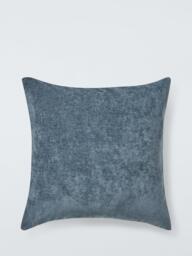 John Lewis Chenille Cushion, Blue - thumbnail 1