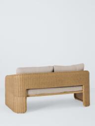 John Lewis Cove Woven 2-Seater Garden Sofa, Natural - thumbnail 3