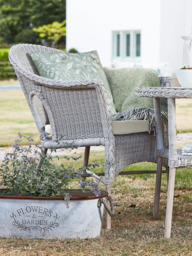 Daro Cebu 2-Seater Garden Bistro Table & Chairs Set, Antique White Wash - thumbnail 4
