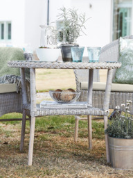 Daro Cebu 2-Seater Garden Bistro Table & Chairs Set, Antique White Wash - thumbnail 5