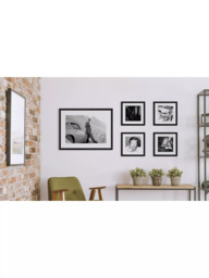 Brookpace Lascelles Sean Connery & Aston Martin Framed Photographic Print & Mount, 65.5 x 85.5cm, Black/White - thumbnail 2