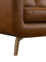 John Lewis Barbican Grand 4 Seater Leather Sofa, Light Leg - thumbnail 6