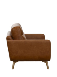 John Lewis Barbican Grand 4 Seater Leather Sofa, Light Leg - thumbnail 3