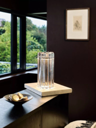 Tom Dixon Press Ribbed Glass LED Table Lamp, Clear - thumbnail 3
