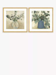 John Lewis Emma Scarvey 'Still Life' Framed Print & Mount, Set of 2, 61.5 x 61.5cm, Green/Multi - thumbnail 1