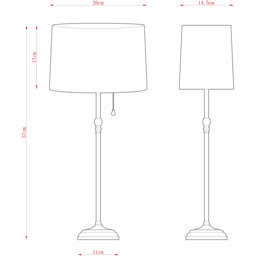 John Lewis Isabel Tall Table Lamp - thumbnail 6