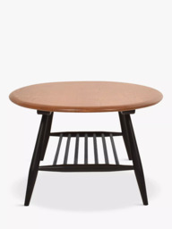 ercol for John Lewis Bellingdon Oval Coffee Table Ash/Black - thumbnail 3