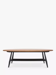 ercol for John Lewis Bellingdon Oval Coffee Table Ash/Black - thumbnail 2