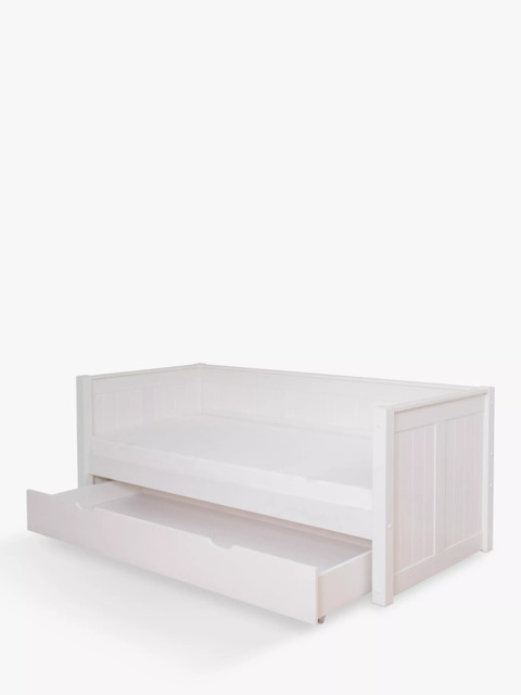 Stompa Classic Children's Day Bed Frame with Trundle Drawer, Single, White - image 1