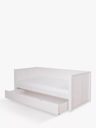 Stompa Classic Children's Day Bed Frame with Trundle Drawer, Single, White - thumbnail 1