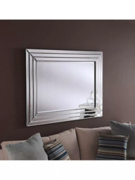 Yearn Cavello Bevelled Glass Rectangular Wall Mirror, Clear - thumbnail 1