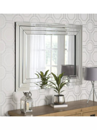 Yearn Cavello Bevelled Glass Rectangular Wall Mirror, Clear - thumbnail 2