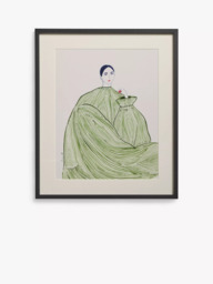 John Lewis La Poire 'Green Dress' Framed Print & Mount, Green