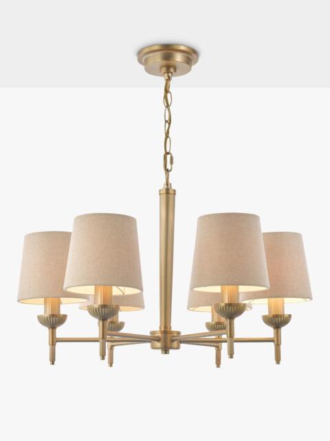 Laura Ashley Sullivan 6 Arm Pendant Ceiling Light, Champagne - image 1