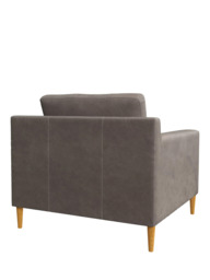 John Lewis Draper II Leather Armchair, Light Leg - thumbnail 4