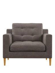 John Lewis Draper II Leather Armchair, Light Leg - thumbnail 5