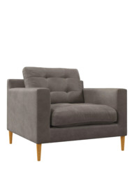 John Lewis Draper II Leather Armchair, Light Leg