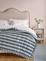 John Lewis x Sanderson Pinetum Quilted Frilled Bedspread - thumbnail 2