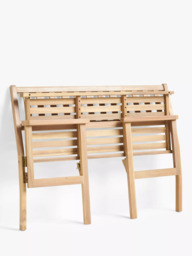 John Lewis Acacia Wood Foldable 2-Seater Garden Bench, Natural - thumbnail 6