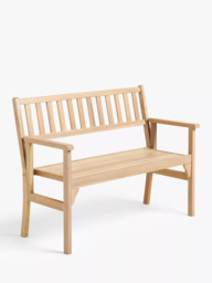 John Lewis Acacia Wood Foldable 2-Seater Garden Bench, Natural - thumbnail 1