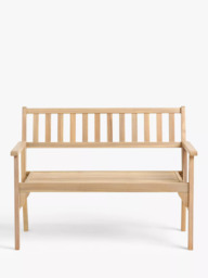 John Lewis Acacia Wood Foldable 2-Seater Garden Bench, Natural - thumbnail 2