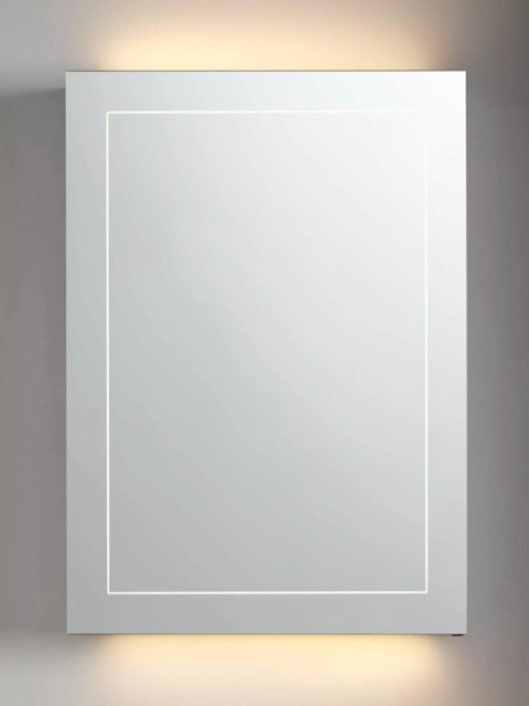 John Lewis Enclose Single Mirrored and Illuminated Bathroom Cabinet - image 1