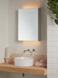 John Lewis Enclose Single Mirrored and Illuminated Bathroom Cabinet - thumbnail 3