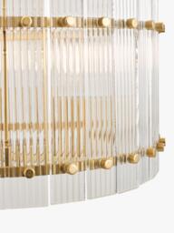 John Lewis Textured Glass Pendant Ceiling Light, Antique Brass - thumbnail 5