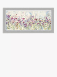 John Lewis Catherine Stephenson 'Meadow Of Wild Flowers' Embellished Framed Print, 63 x 129cm, Multi - thumbnail 1