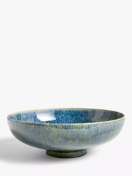 John Lewis Glazed Decorative Earthenware Bowl, Green