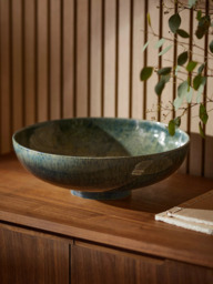 John Lewis Glazed Decorative Earthenware Bowl, Green - thumbnail 2