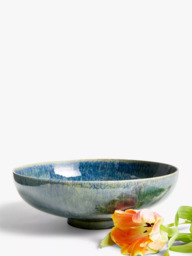 John Lewis Glazed Decorative Earthenware Bowl, Green - thumbnail 3