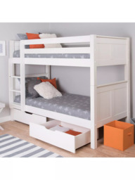Stompa Classic Kids Originals Bunk Bed with 2x Trundle Drawers, FSC-Certified (Pine), White - thumbnail 3