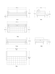 Swyft Model 02 Large 3 Seater Sofa Bed, Dark Leg - thumbnail 2