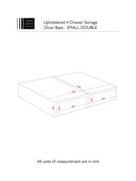 John Lewis Non-Sprung Upholstered 4 Drawer Divan Base, Small Double - thumbnail 4