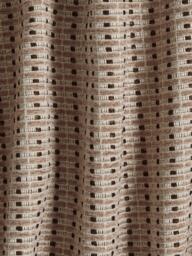 John Lewis Mini Geometric Check Pair Blackout Lined Pencil Pleat Curtains, Latte - thumbnail 3