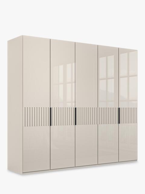 John Lewis Newlyn 2.5m Hinged Wardrobe with 5 Glass Doors - image 1
