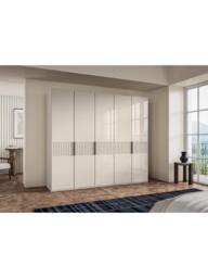 John Lewis Newlyn 2.5m Hinged Wardrobe with 5 Glass Doors - thumbnail 2