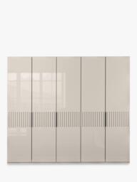John Lewis Newlyn 2.5m Hinged Wardrobe with 5 Glass Doors - thumbnail 4