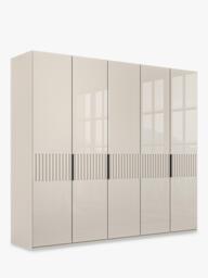 John Lewis Newlyn 2.5m Hinged Wardrobe with 5 Glass Doors - thumbnail 1