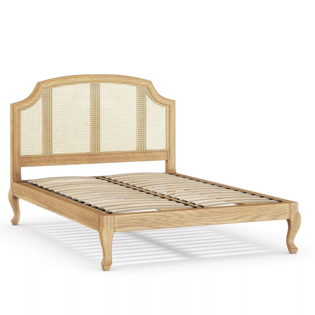 John Lewis Louis Woven Rattan Bed Frame, King Size, Oak - image 1