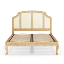 John Lewis Louis Woven Rattan Bed Frame, King Size, Oak - thumbnail 2