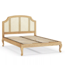 John Lewis Louis Woven Rattan Bed Frame, King Size, Oak - thumbnail 1
