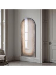 Yearn Tribeca Antiqued Full-Length Arched Wall Mirror, 170 x 70cm, Black