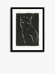 John Lewis Harlie Briggs 'Echo Figurative' Framed Print & Mount, 42 x 32cm, Black/Beige - thumbnail 1